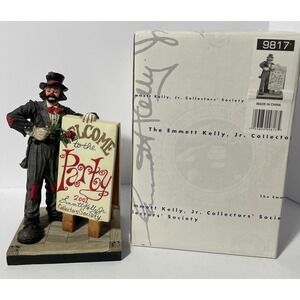2001 Emmett Kelly Jr Collectors Society "Welcome To The Party" #9817 With Bo